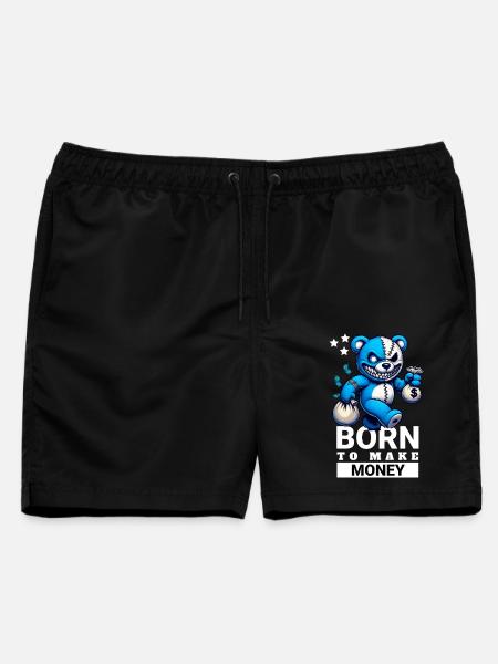 Born to make Money - Männer Badeshorts - Schwarz