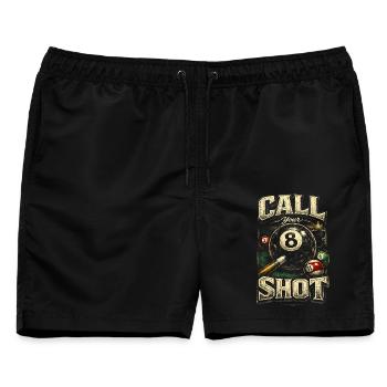 8-Ball Billard Call Your Shot - Männer Badeshorts - Schwarz - Vorne - AI Model Male 178 light (178cm)
