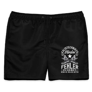 Kältetechniker Klimatechniker Handwerker Spruch - Männer Badeshorts - Schwarz - Vorne - AI Model Male 178 light (178cm)