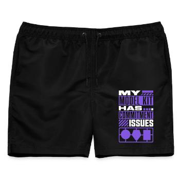 Model Kit Commitment - Männer Badeshorts - Schwarz - Vorne - AI Model Male 178 light (178cm)