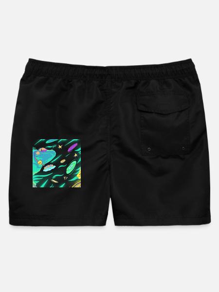 Spazial Leguan - Männer Badeshorts - Schwarz