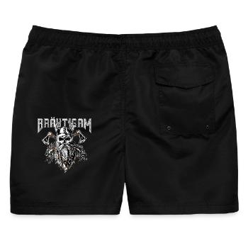 Bräutigam Wikinger Stil - Männer Badeshorts - Schwarz - Hinten - AI Model Male 178 light (178cm)