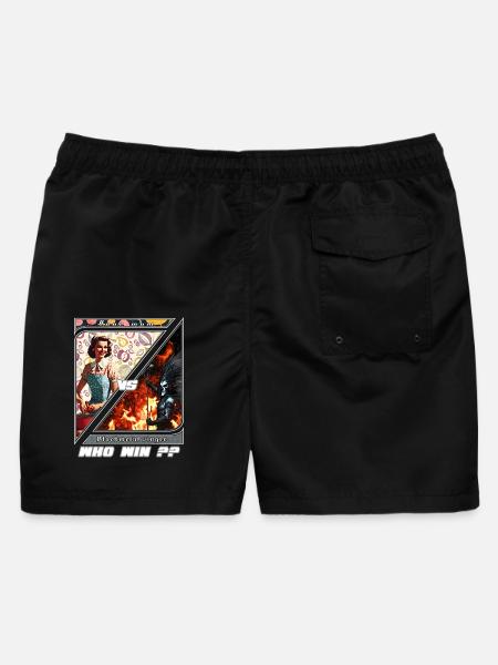 Mom VS Black-Metal-Sängerin - Männer Badeshorts - Schwarz