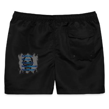 T-Shirt APERO Metal Festival - Männer Badeshorts - Schwarz - Hinten - AI Model Male 178 light (178cm)