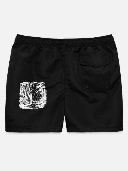 Let's go somewhere invert - Männer Badeshorts - Schwarz