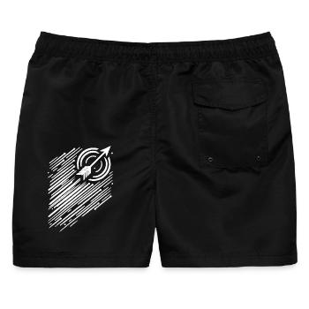 bogensport bogenschütze bsv bogenschießen bogen - Männer Badeshorts - Schwarz - Hinten - AI Model Male 178 light (178cm)
