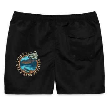 I could use a good paddling - Männer Badeshorts - Schwarz - Hinten - AI Model Male 178 light (178cm)