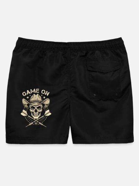 Dart Darts Cowboy Skull - Männer Badeshorts - Schwarz