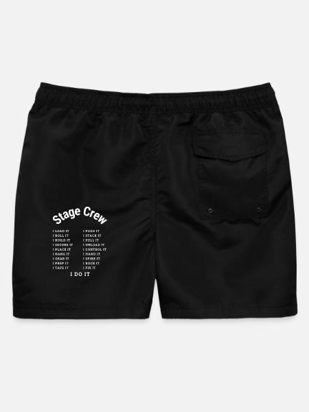 Bühnencrew; Ich MACHE es Weiß - Männer Badeshorts - Schwarz