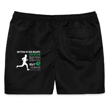 Schritt für Schritt Beat 42 - Männer Badeshorts - Schwarz - Hinten - AI Model Male 178 light (178cm)