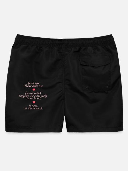 Positive Massage – An die Person hinter mir - Männer Badeshorts - Schwarz