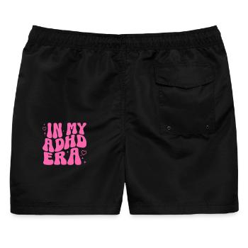ADHD Design Selfcare Mental Health Achtsamkeit - Männer Badeshorts - Schwarz - Hinten - AI Model Male 178 light (178cm)