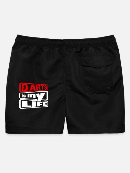 Dart,Darts is my Life 2 - Männer Badeshorts - Schwarz