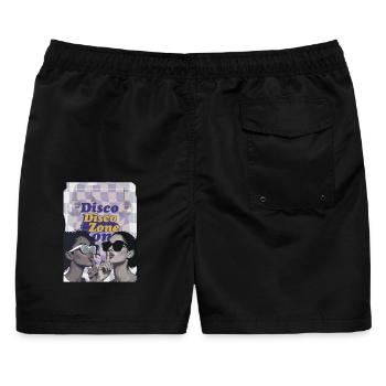 Midnight Girls - Hip Hop Style - Männer Badeshorts - Schwarz - Hinten - AI Model Male 178 light (178cm)