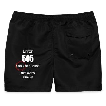 ERROR 505 – Stock Not Found | Tuning  - Männer Badeshorts - Schwarz - Hinten - AI Model Male 178 light (178cm)