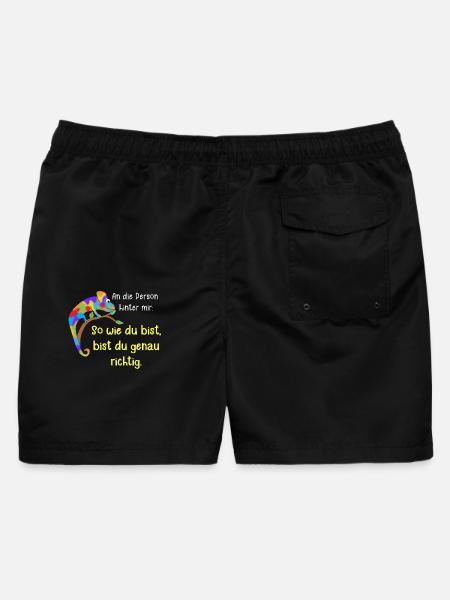 An die Person hinter mir - Männer Badeshorts - Schwarz