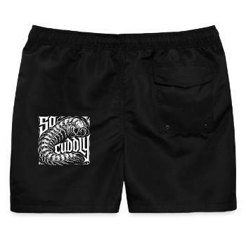 Skolopender Art - Männer Badeshorts - Schwarz - Hinten - AI Model Male 178 light (178cm)