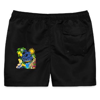 Ciao Bella Sommerzauber - Männer Badeshorts - Schwarz - Hinten - AI Model Male 178 light (178cm)