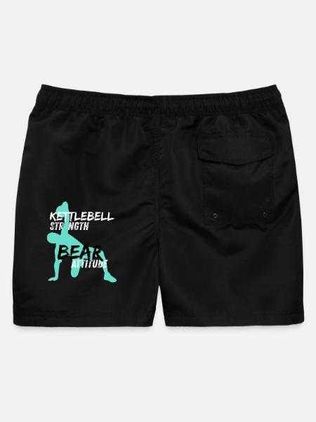 Kettlebell Stärke Bear Attitude - Männer Badeshorts - Schwarz