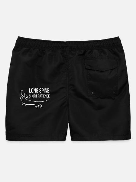 Kurzbeinig. Dickköpfig. Dackel. - Männer Badeshorts - Schwarz