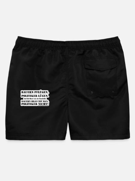 Bauern braucht man - Männer Badeshorts - Schwarz