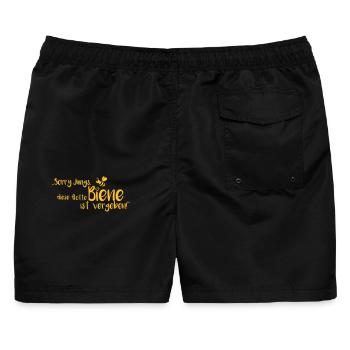 Junggesellenabschied flotte Biene - Männer Badeshorts - Schwarz - Hinten - AI Model Male 178 light (178cm)