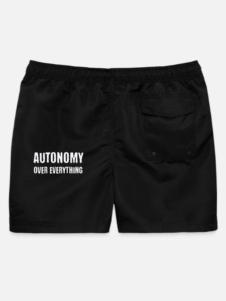 Autonomie über alles Neurodivergente PDA-Geschenk - Männer Badeshorts - Schwarz