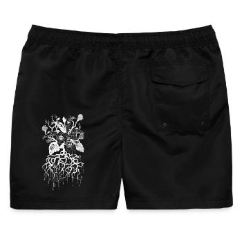 Blütenblätter der Vision - Männer Badeshorts - Schwarz - Hinten - AI Model Male 178 light (178cm)