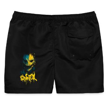 Sinner - Männer Badeshorts - Schwarz - Hinten - AI Model Male 178 light (178cm)
