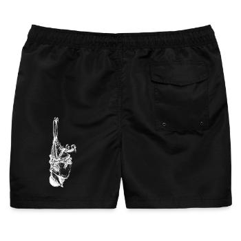 Vogel - Männer Badeshorts - Schwarz - Hinten - AI Model Male 178 light (178cm)
