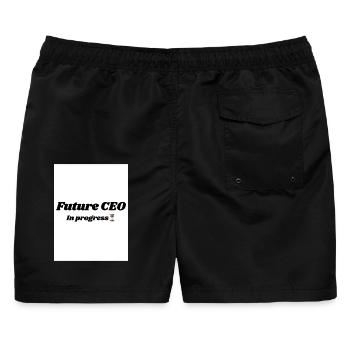 Zukunftsorientierter CEO Impfstoff Design - Männer Badeshorts - Schwarz - Hinten - AI Model Male 178 light (178cm)