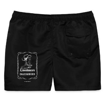 Linedancer Engelskirchen Old Time Linedance Shirt - Männer Badeshorts - Schwarz - Hinten - AI Model Male 178 light (178cm)