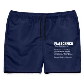 Flaschner lustige Definition - Männer Badeshorts - Navy - Vorne - AI Model Male 178 light (178cm)