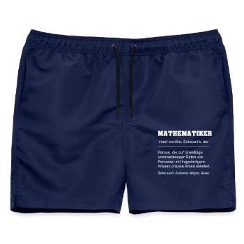 Mathematiker Definition - Männer Badeshorts - Navy - Vorne - AI Model Male 178 light (178cm)