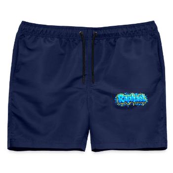 RAPHAEL GRAFFITI NAME FÜR PERFEKTES GESCHENK DRUCKBAR - Männer Badeshorts - Navy - Vorne - AI Model Male 178 light (178cm)