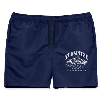 Zugspitze Alpen Wandern Bayern Berge Geschenk - Männer Badeshorts - Navy - Vorne - AI Model Male 178 light (178cm)