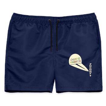 Zukunft Schatten Demokratie - Männer Badeshorts - Navy - Vorne - AI Model Male 178 light (178cm)