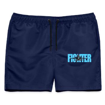 Fighter Su-34 - Männer Badeshorts - Navy - Vorne - AI Model Male 178 light (178cm)