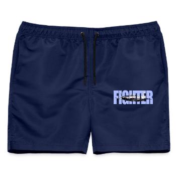 Fighter T-6 Texan - Männer Badeshorts - Navy - Vorne - AI Model Male 178 light (178cm)