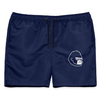 Gorilla Kong: Dschungel, Power & Primat - Männer Badeshorts - Navy - Vorne - AI Model Male 178 light (178cm)