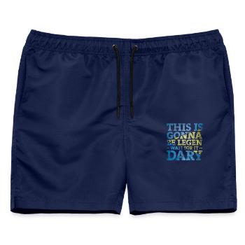 Legendary 2 - Männer Badeshorts - Navy - Vorne - AI Model Male 178 light (178cm)
