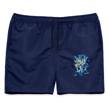 Modern - Männer Badeshorts - Navy - Vorne - AI Model Male 178 light (178cm)