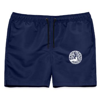 Sternzeichen Jungfrau 003 weiß - Männer Badeshorts - Navy - Vorne - AI Model Male 178 light (178cm)