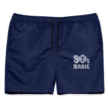 90s magic Shirt - Männer Badeshorts - Navy - Vorne - AI Model Male 178 light (178cm)
