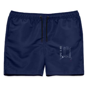 ZURICH APRICA für Schwarz - Männer Badeshorts - Navy - Vorne - AI Model Male 178 light (178cm)