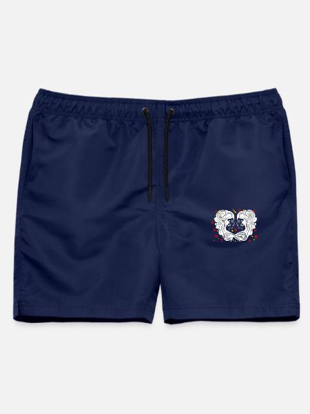 Zweifarbig - Männer Badeshorts - Navy