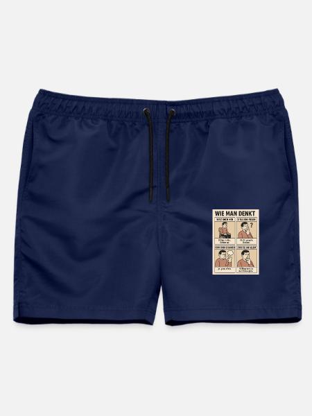 Wie man denkt - Männer Badeshorts - Navy