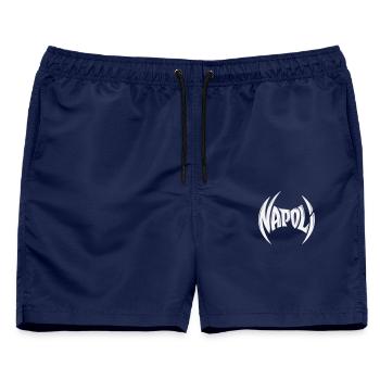 Napoli Crest Typography - Männer Badeshorts - Navy - Vorne - AI Model Male 178 light (178cm)