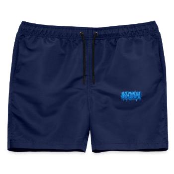 Graffiti-Name NOAH-Geschenk Ideal druckbar auf t - Männer Badeshorts - Navy - Vorne - AI Model Male 178 light (178cm)