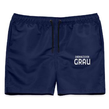Ehrenabzeichen Graue Haare - Männer Badeshorts - Navy - Vorne - AI Model Male 178 light (178cm)